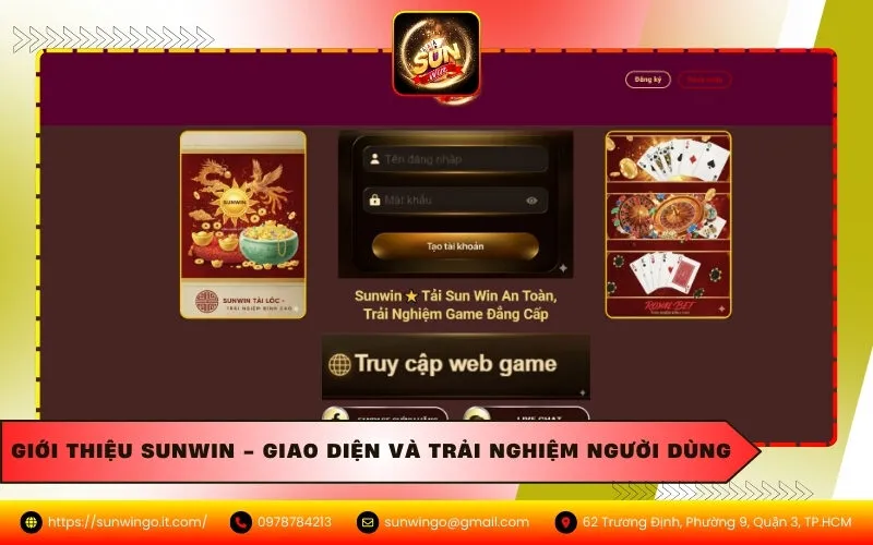 Giới thiệu Sunwin - Giao diện và trải nghiệm người dùng