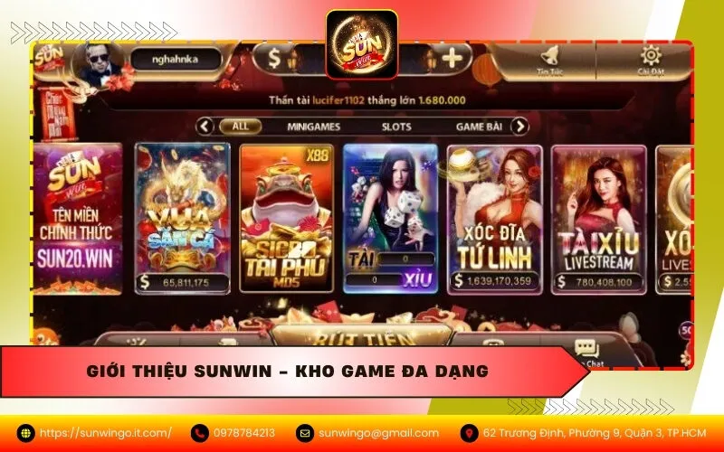 Giới thiệu Sunwin - Kho game đa dạng